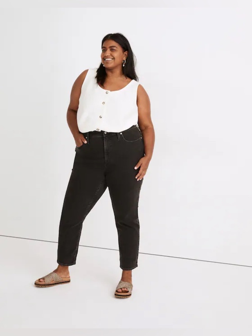 Madewell The Plus Perfect Vintage Jean in Lunar Wash Black 20W